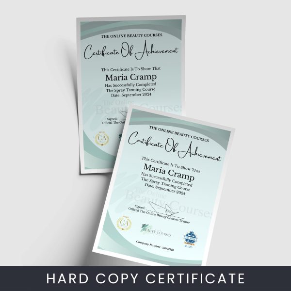 Hard Copy Certificate