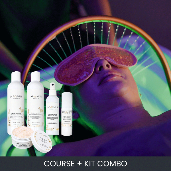 Japanese head spa course + kit combo