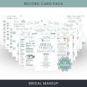 Bridal Makeup Record Pack Bridal Make-Up Record Card Pack