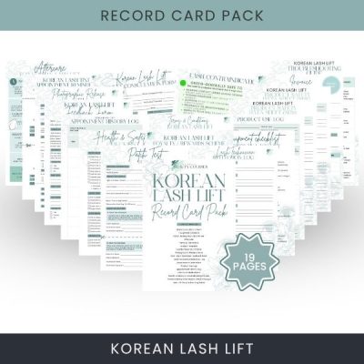 Korean Lash Lift Record Card Pack Korean Lash Lift Record Card Pack