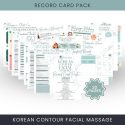 Korean Contour Facial Massage Record Card Pack Korean Contour Facial Massage Record Card Pack