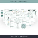 Thai Foot Massage Record Card Pack Thai Foot Massage Record Card Pack