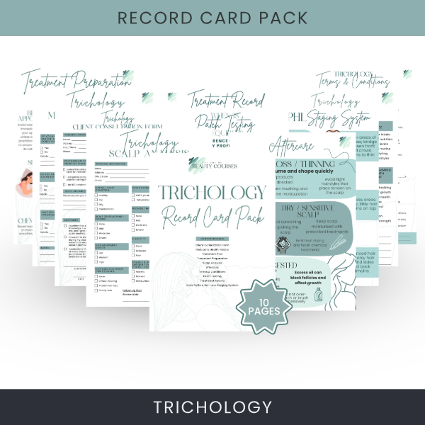Trichology Record Card Pack