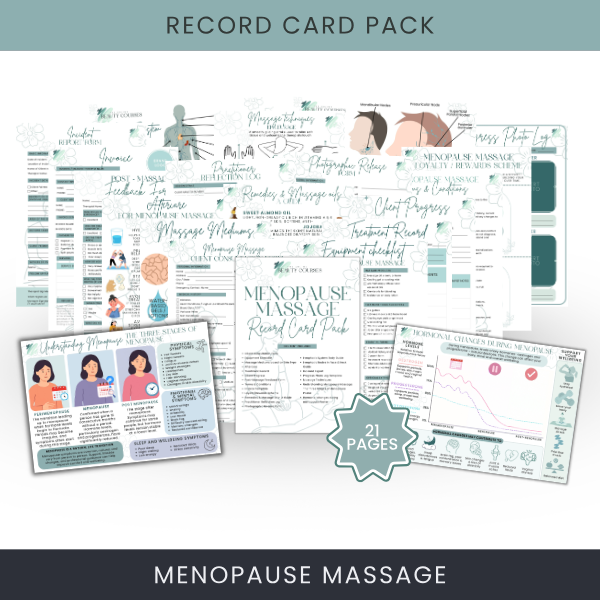 Menopause Massage Record Card Pack